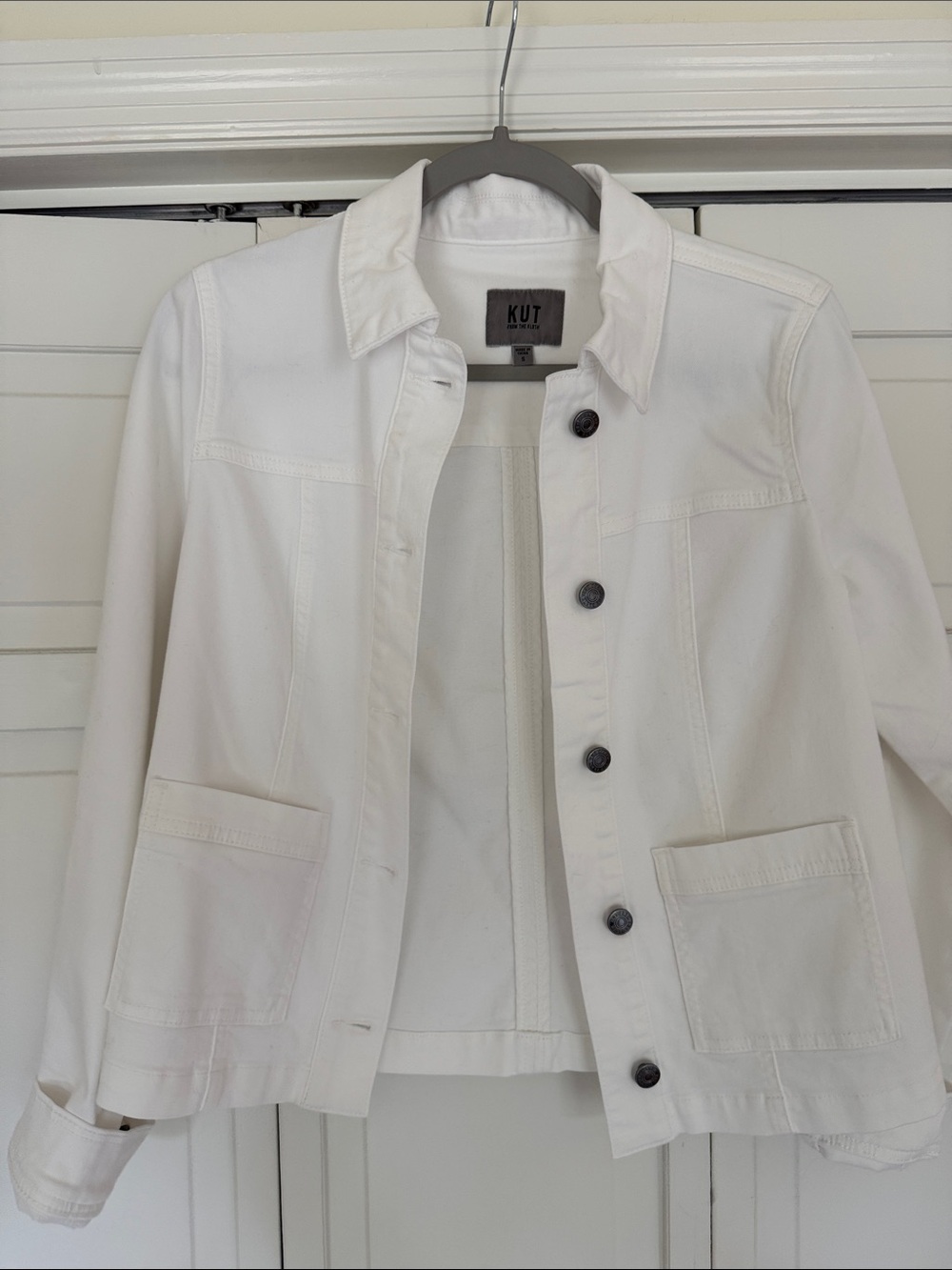 Kut from the Kloth Ivory Jacket with Gray Label